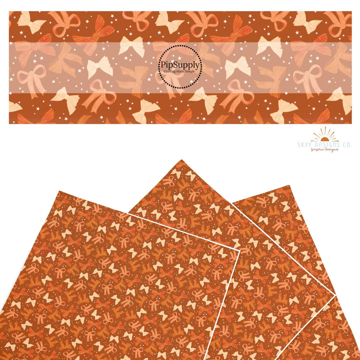 Burnt Orange Coquette Faux Leather Sheets