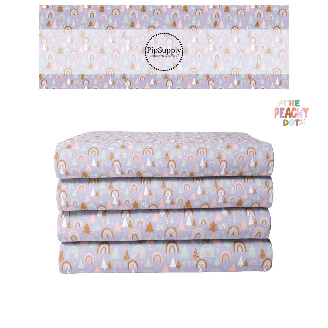 Christmas Fabric By The Yard | Frosted Forest Blue | Frosted Forest Lights