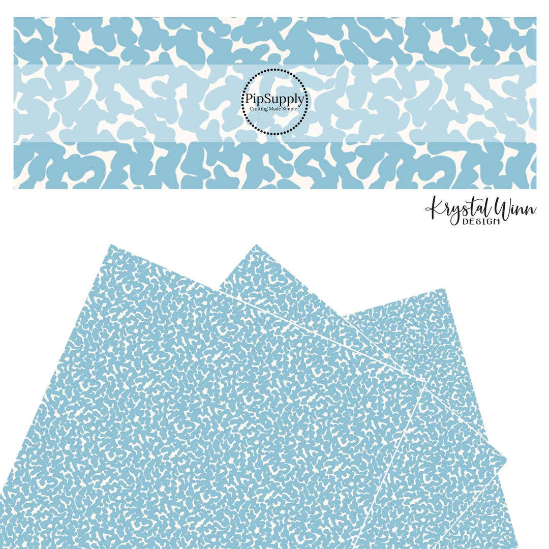Blue Composition Faux Leather Sheets