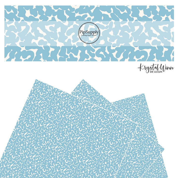 Blue Composition Faux Leather Sheets