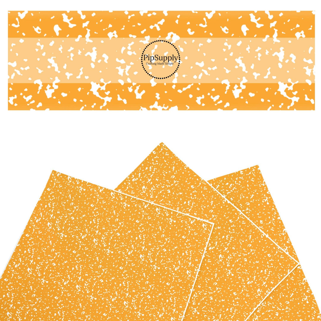 Bright Orange Composition Faux Leather Sheets