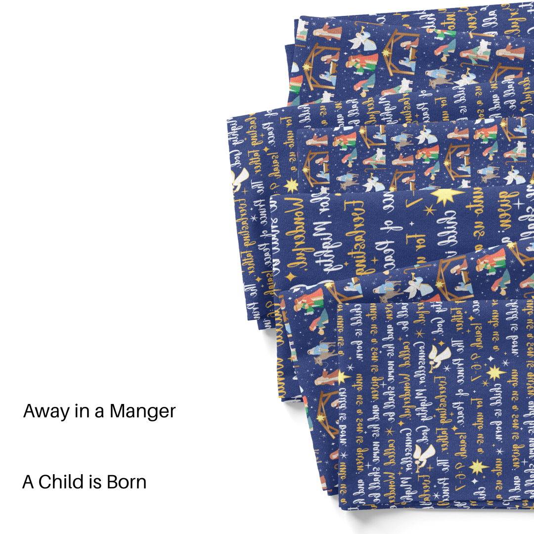 Away in a Manger Fabric By The Yard