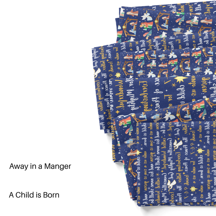 Away in a Manger Fabric By The Yard