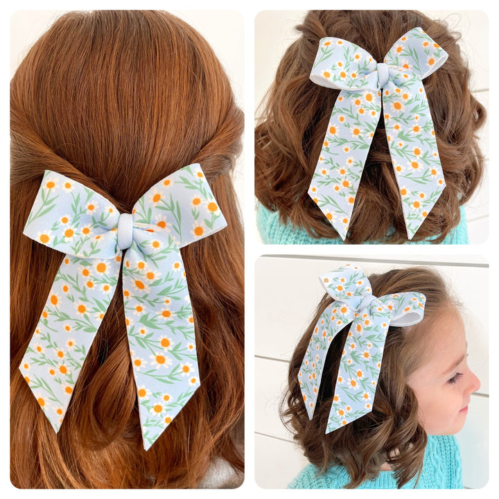 Sports Collection Long Tail Neoprene DIY Hair Bows