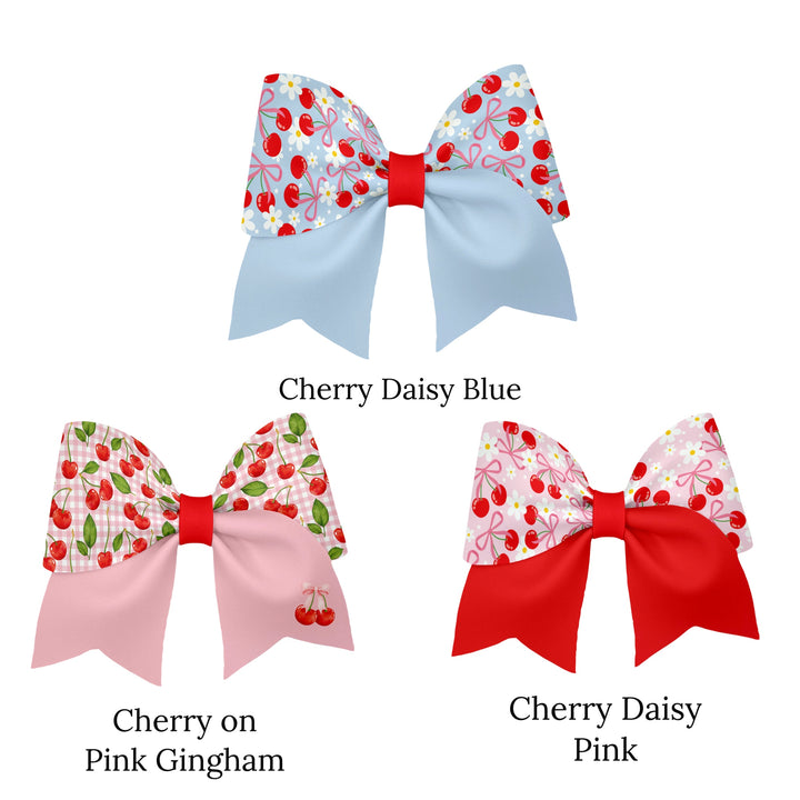 These spring fruit themed layered faux leather bows with cherries, flowers, and gingham pattern are ready to cut and assemble for many craft projects. These patterned cutouts can be used to make a hair bow, headband, banner, photo props, scrapbook, party or classroom decorations, bulletin board trim or anything creative! You will receive one faux leather sheet with varying quantities of cutouts based on your selections.