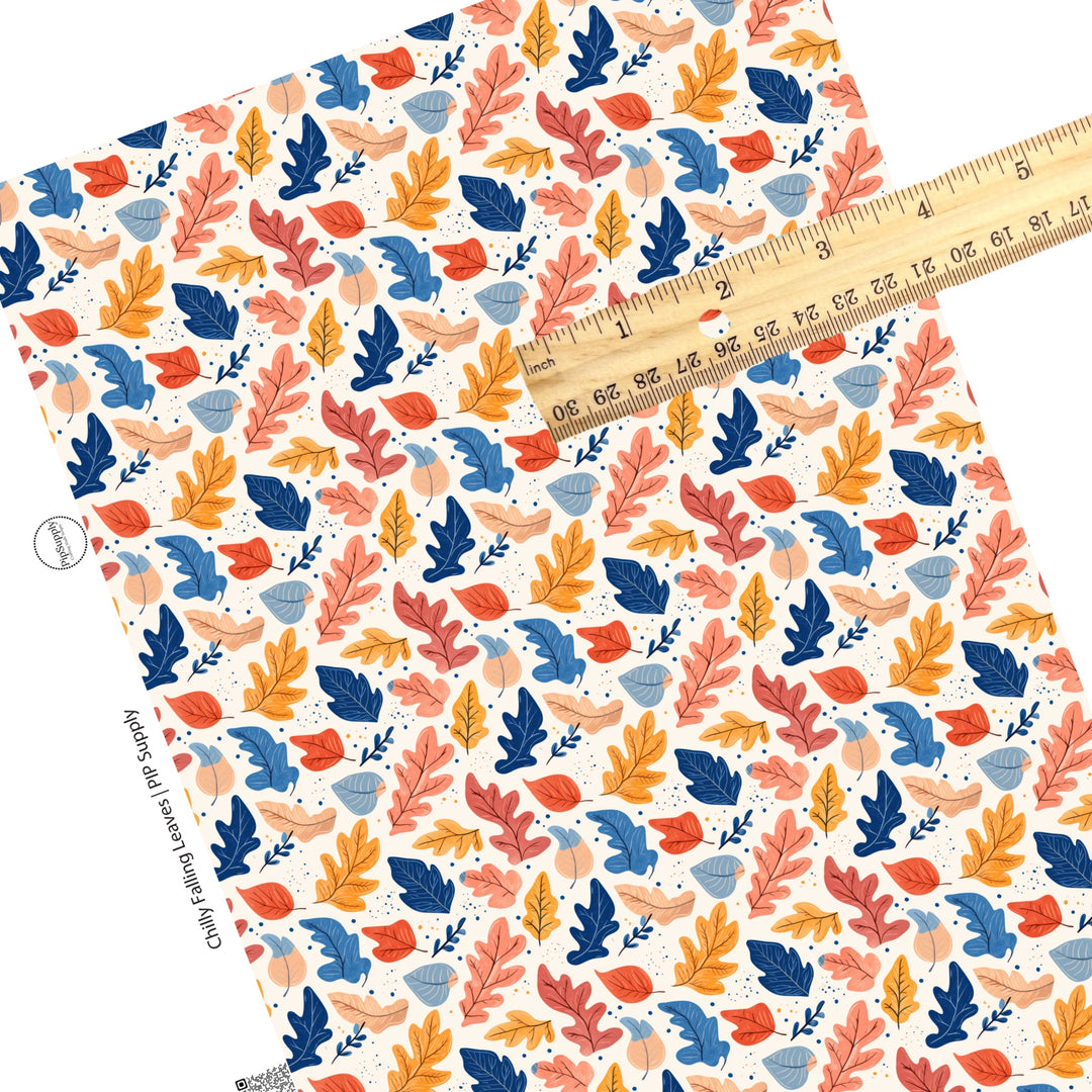 Chilly Falling Leaves Faux Leather