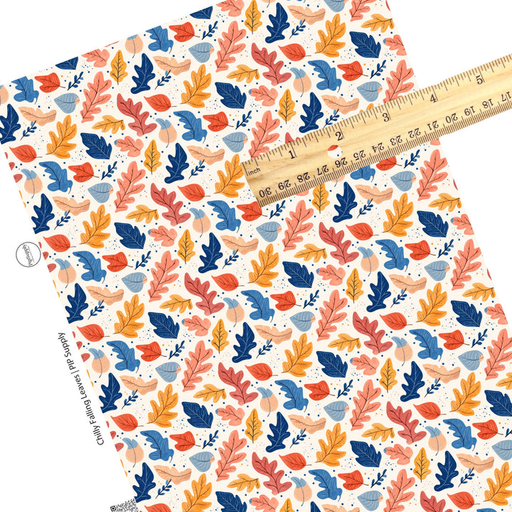 Chilly Falling Leaves Faux Leather