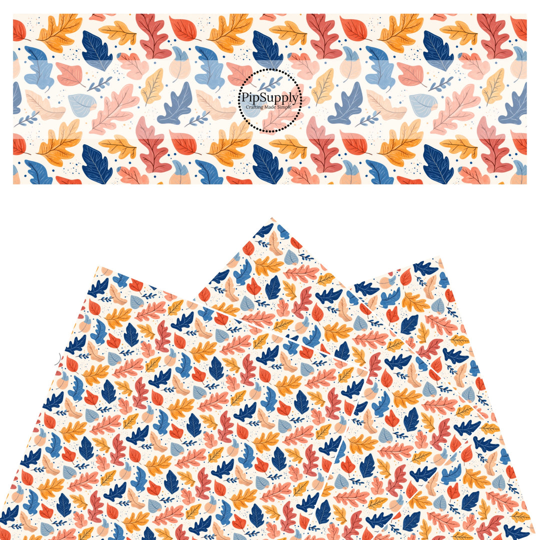 Chilly Falling Leaves Faux Leather