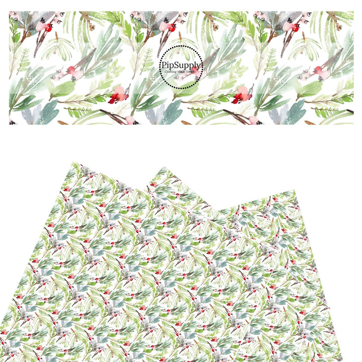 Christmas Pine Faux Leather Sheets