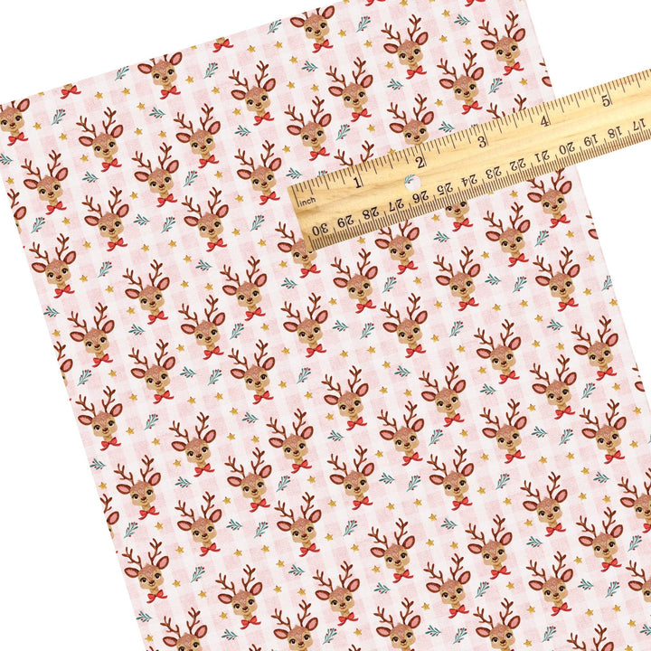 Baby Pink Reindeer Faux Leather Sheets