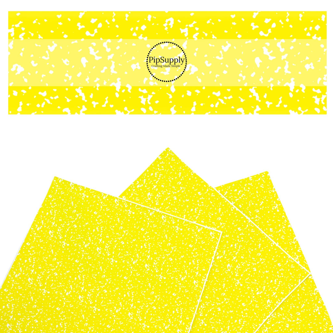 Bright Yellow Composition Faux Leather Sheets