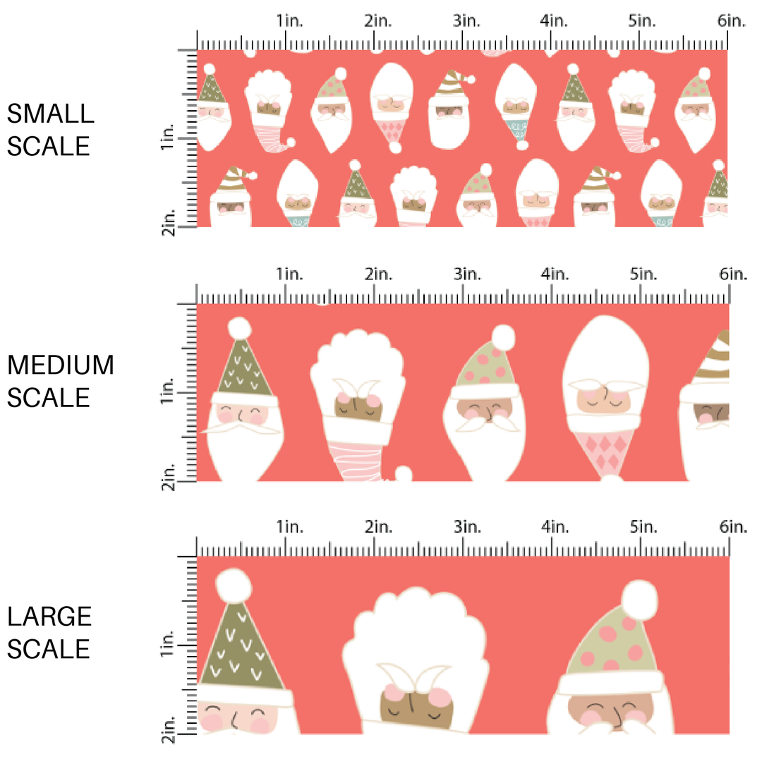 Christmas Fabric | Coral Clause | Coral Christmas By The Yard