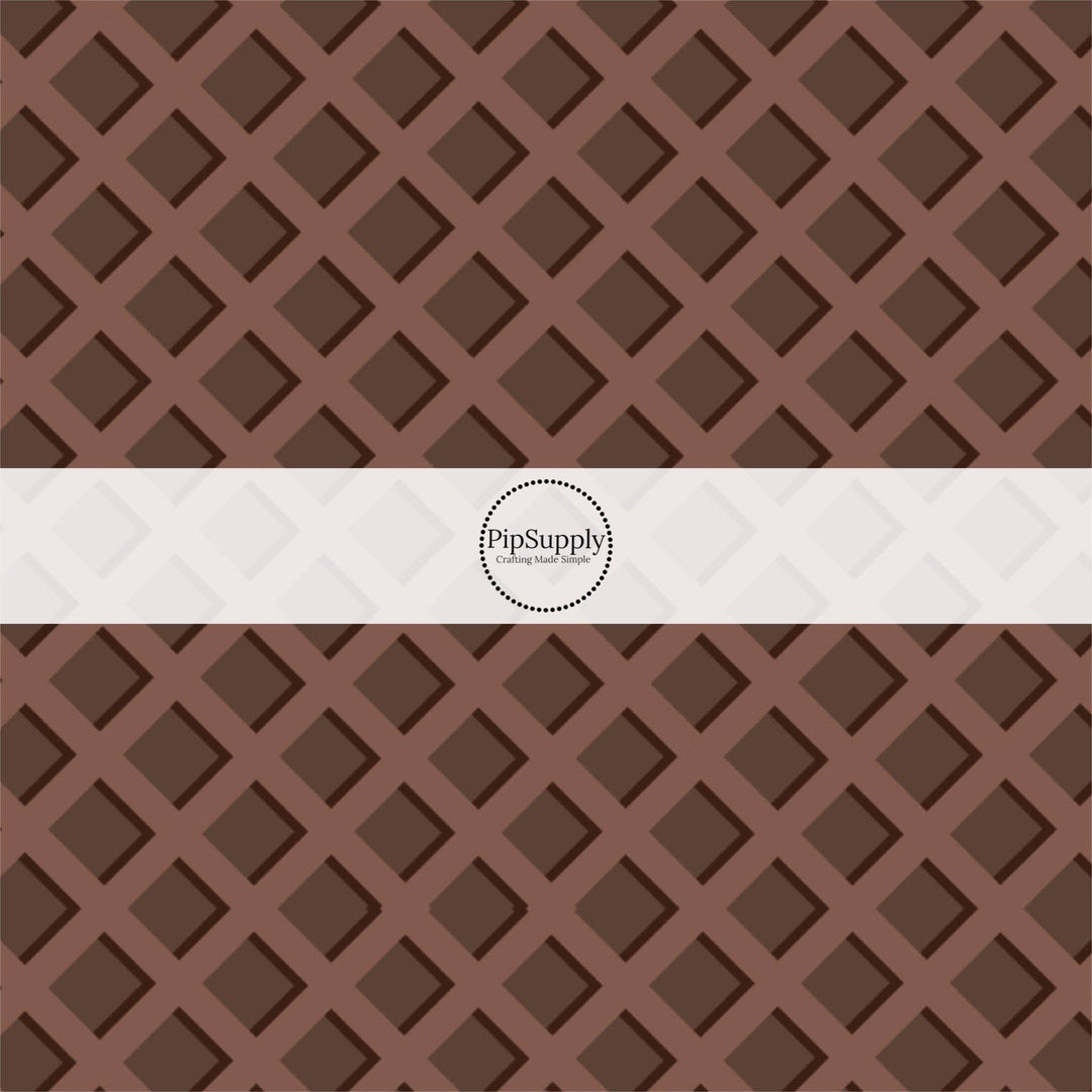 Chocolate Waffle Cone Fabric By The Yard