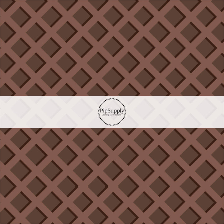 Chocolate Waffle Cone Fabric By The Yard
