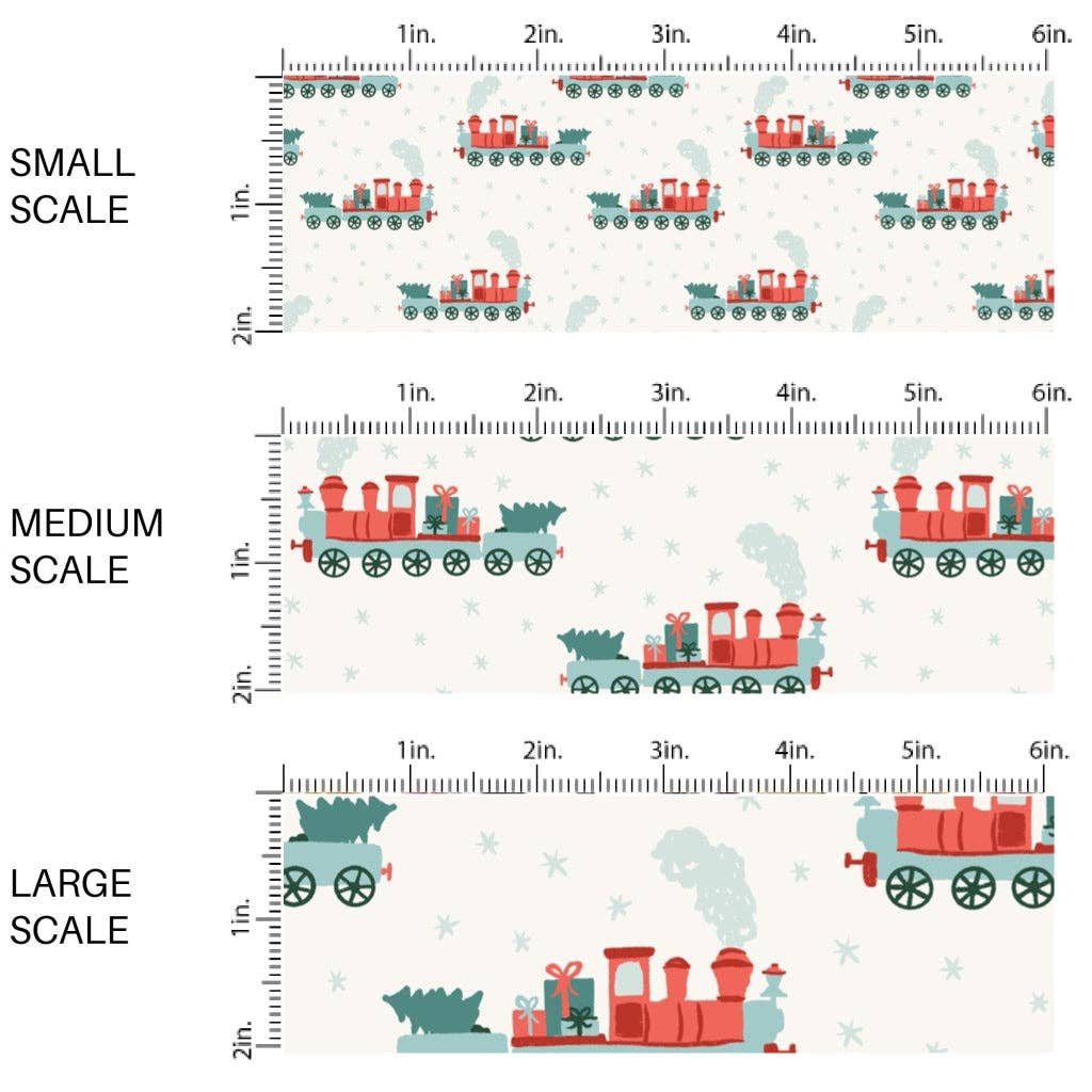 Christmas Choo Choo Fabric By The Yard