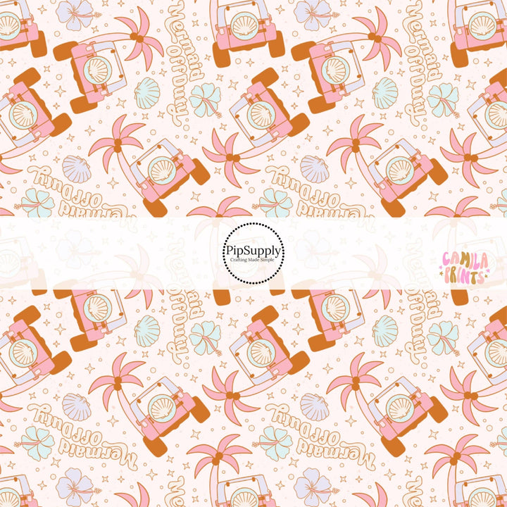 Beach Bound Mermaid Off Duty Fabric By The Yard