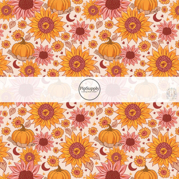 Celestial Sunflower Patch Fabric By The Yard