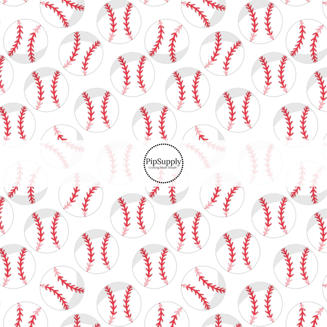 Baseball Hair Bow Strips