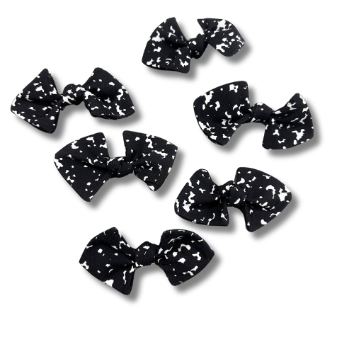 Black White Composition Hair Bow Strips-READY TO SHIP