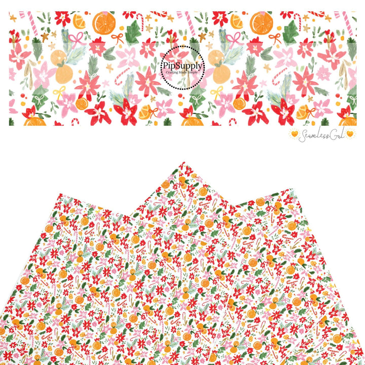 Christmas Simmer Faux Leather Sheets