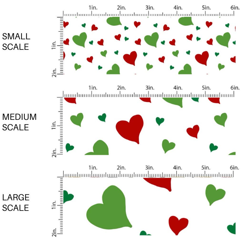 Christmas Hearts Fabric By The Yard