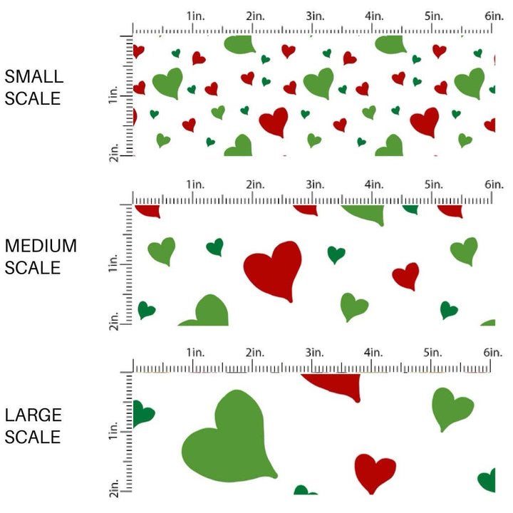 Christmas Hearts Fabric By The Yard