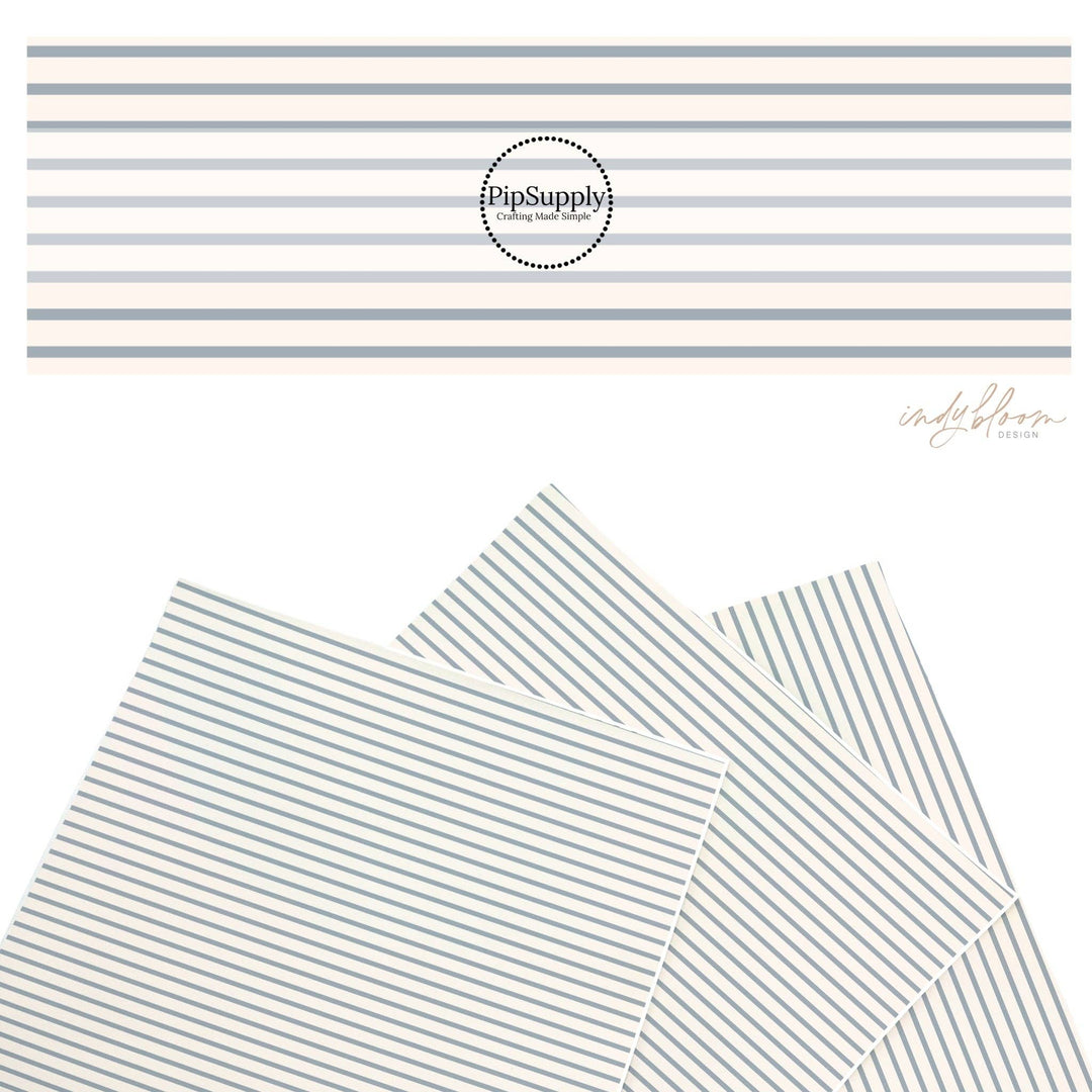Berries and Cream Stripe Faux Leather Sheets