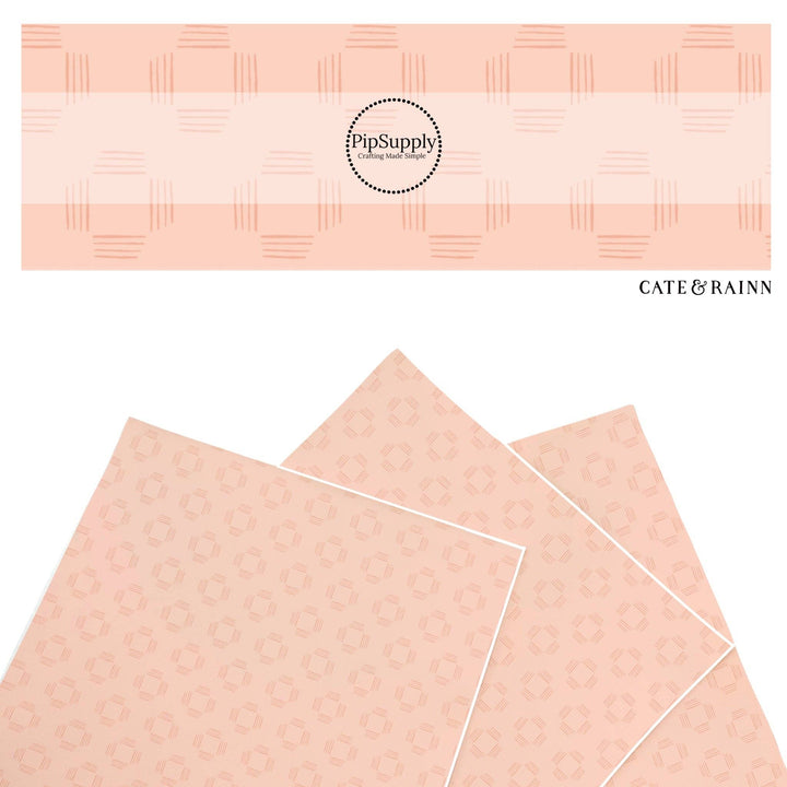 Blush Squares Faux Leather Sheets