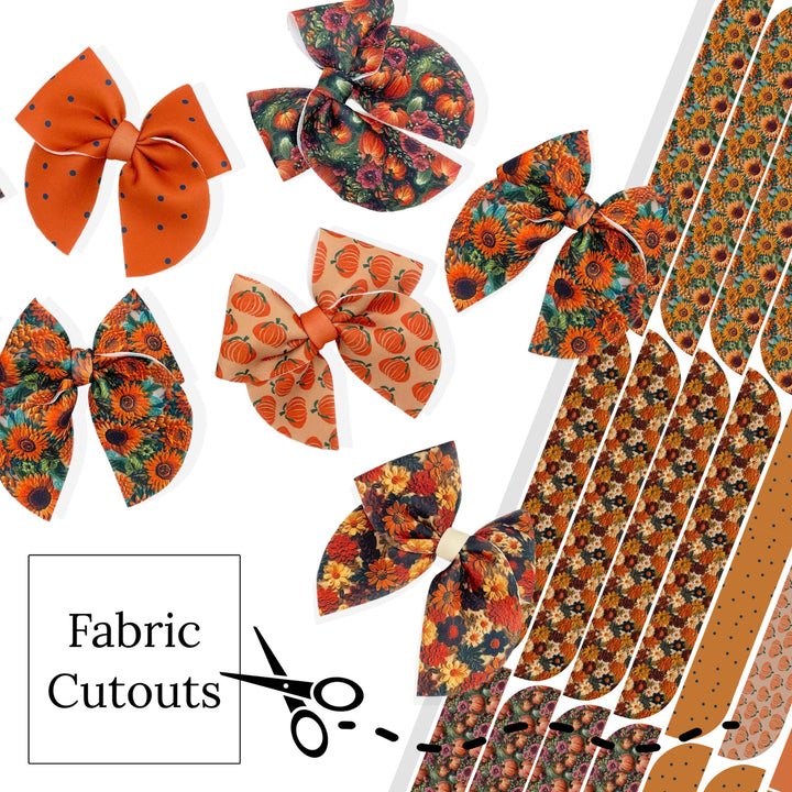 Autumn Harvest Sailor Neoprene DIY Hair Bows