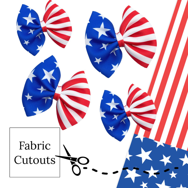Brave Stars & Stripes Pinch Fabric DIY Hair Bows