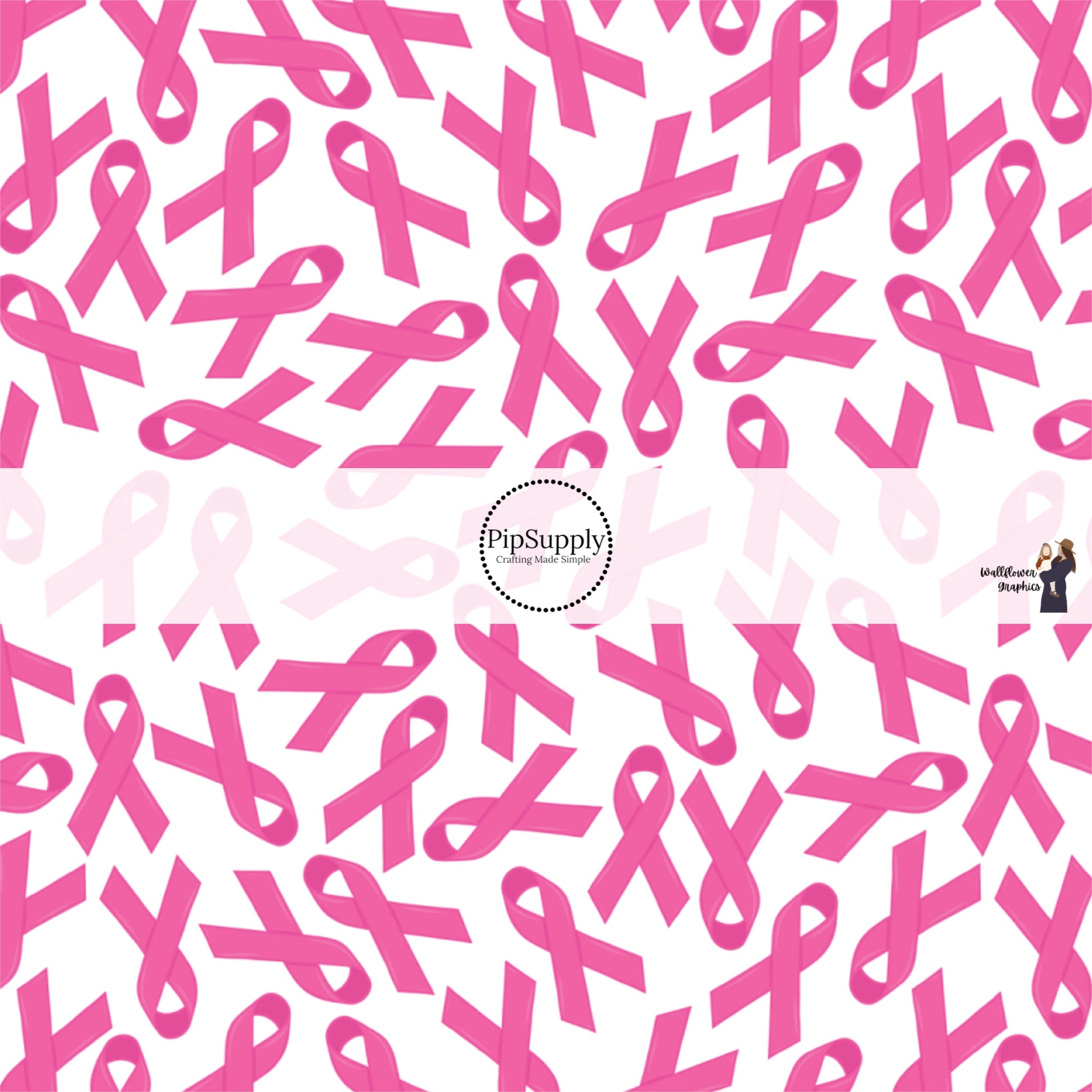 Breast Cancer Ribbons Pattern Fabric By The Yard - Breast Cancer