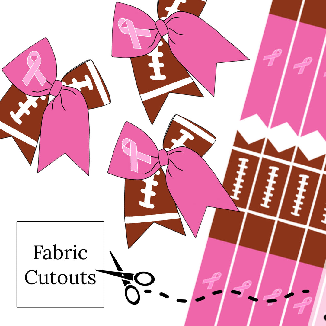 Football & Awareness Sailor Neoprene DIY Hair Bows