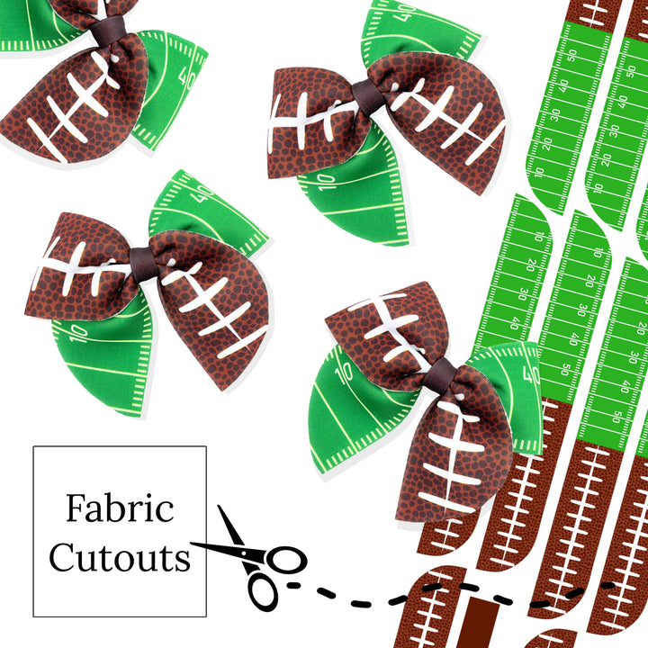 Football Sailor Neoprene DIY Hair Bows