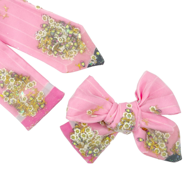 READY TO SHIP-Pre-filled Back to School Pencil Sheer Shaker JB Effortless Bow Strips - Closed Edge