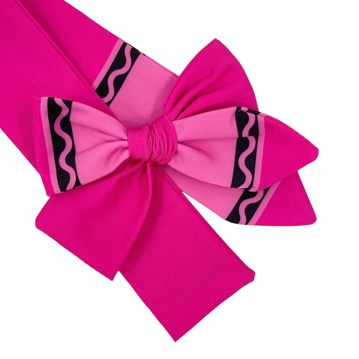 READY TO SHIP Back to School Crayon Bow Strips - Closed Edge