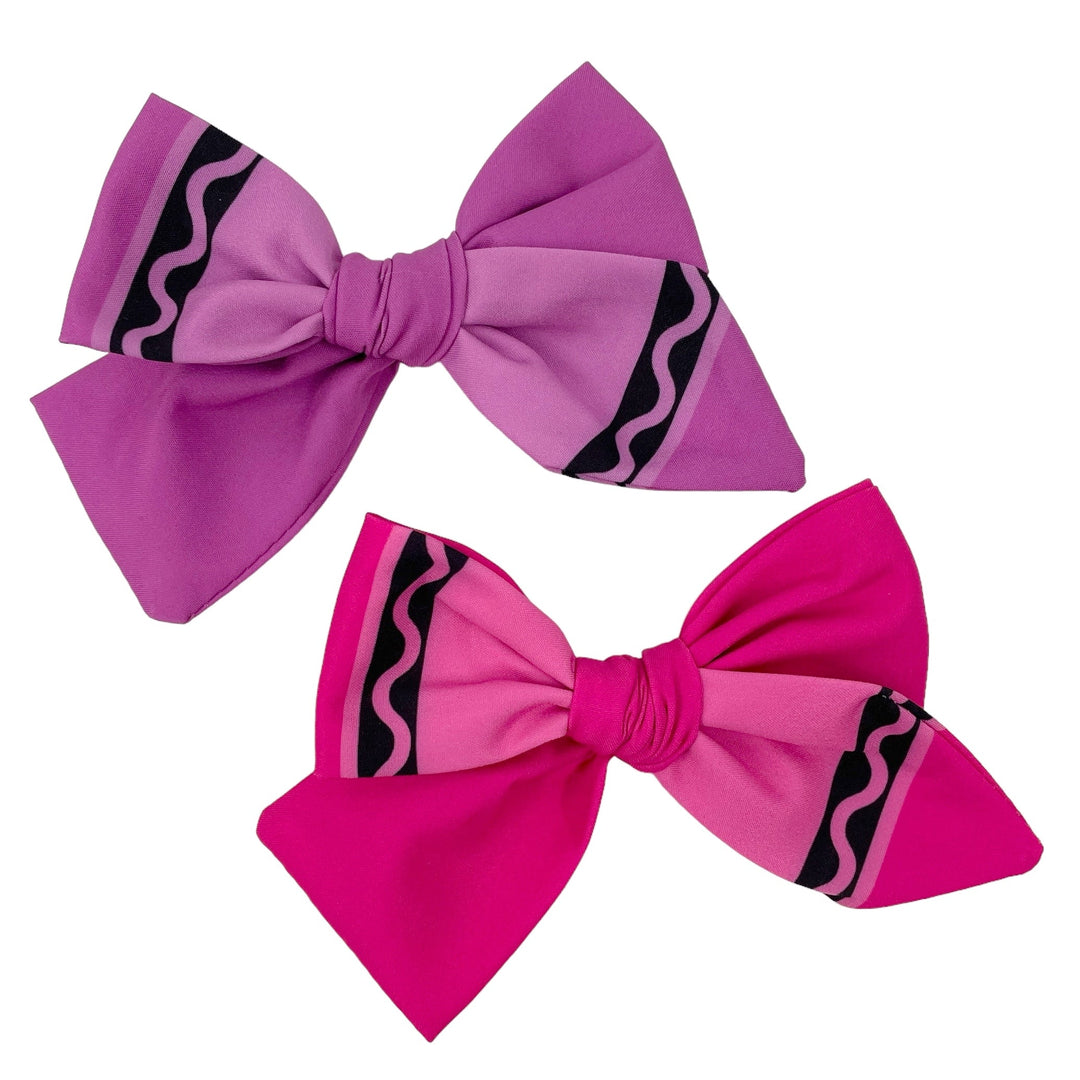 READY TO SHIP Back to School Crayon Bow Strips - Closed Edge