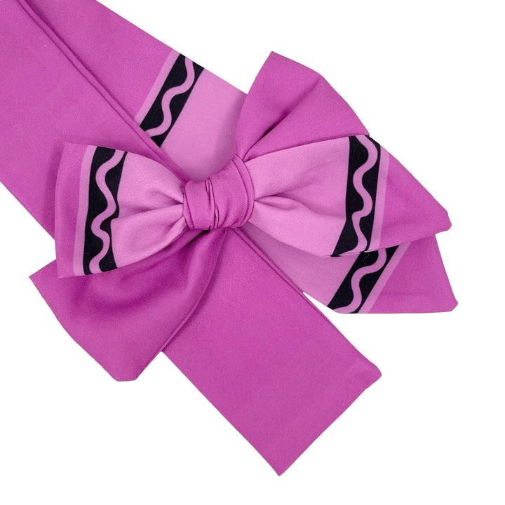 READY TO SHIP Back to School Crayon Bow Strips - Closed Edge