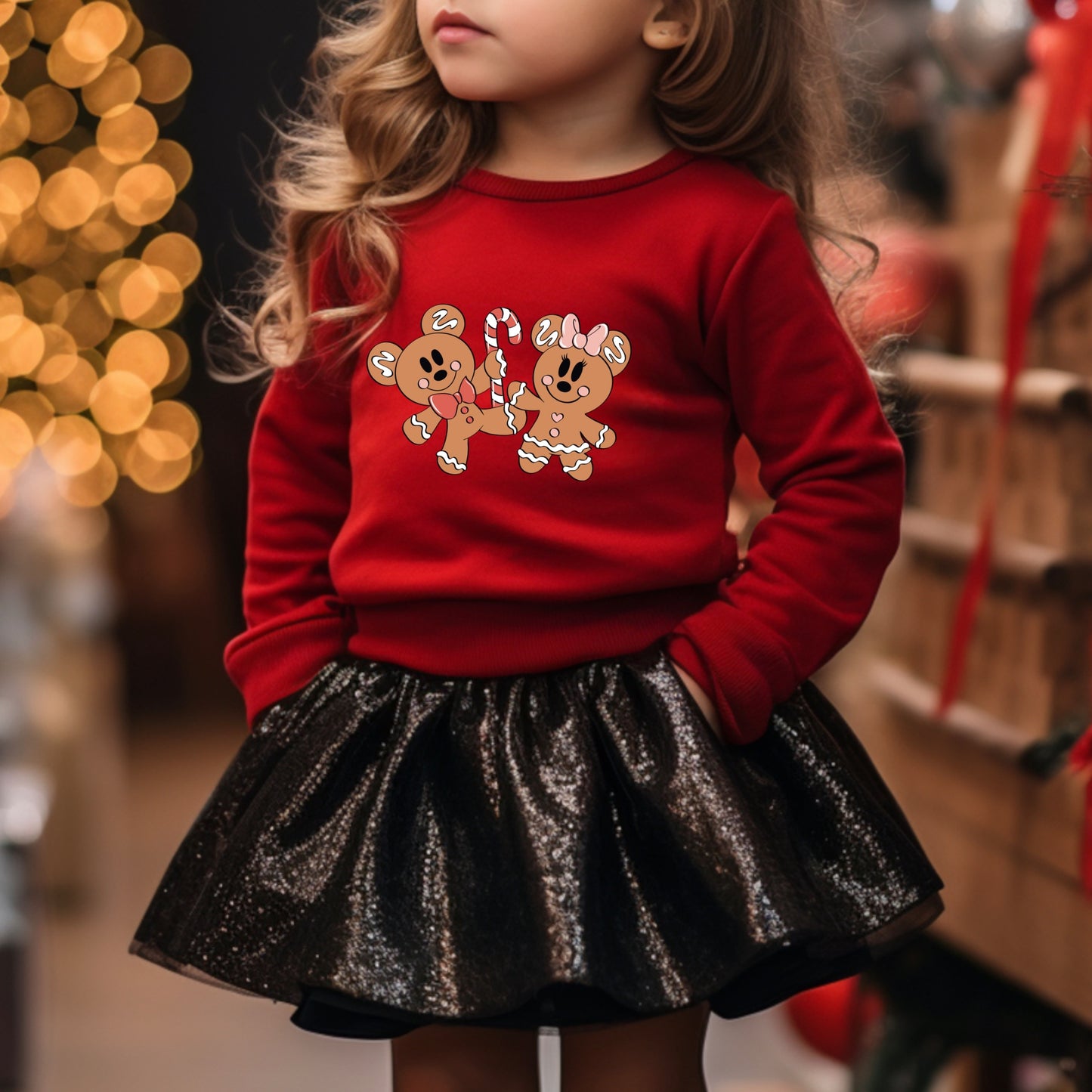 Gingerbread Mouse Christmas iron on heat transfer.