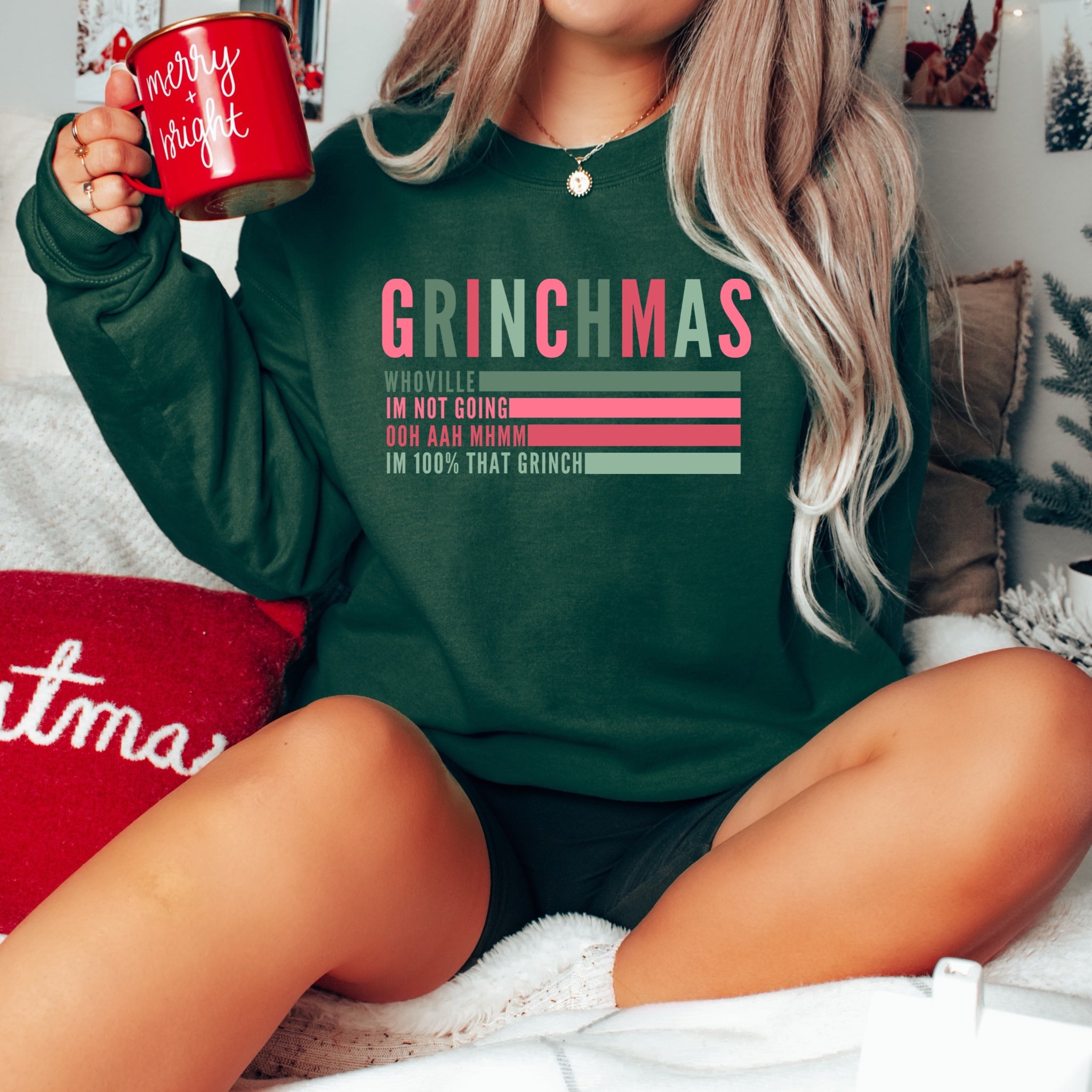 Grinchmas Vibes Sublimation Sweatshirt