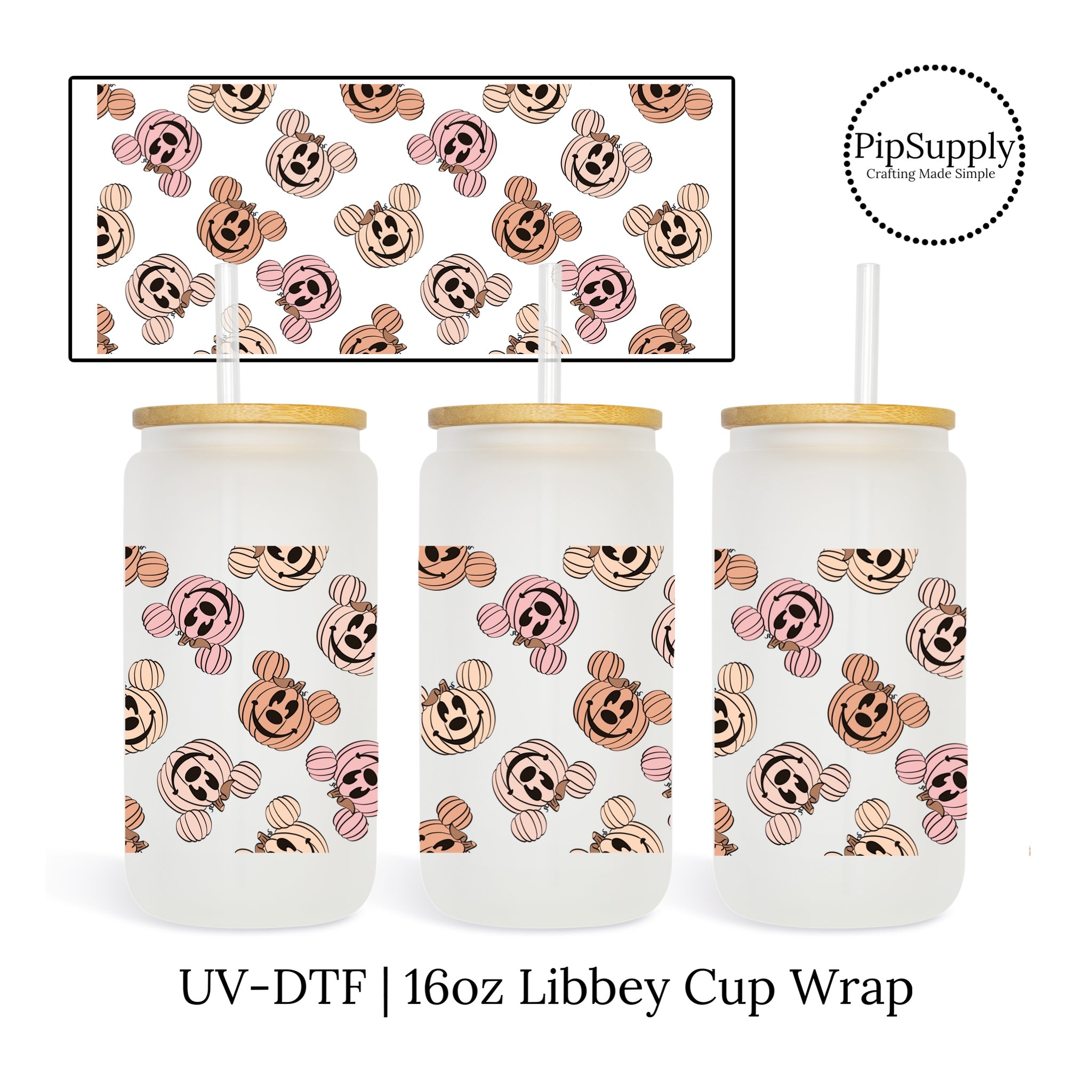 Disney Mickey & Minnie Mouse Cup Wrap, Ready to use Glass Cup Wrap