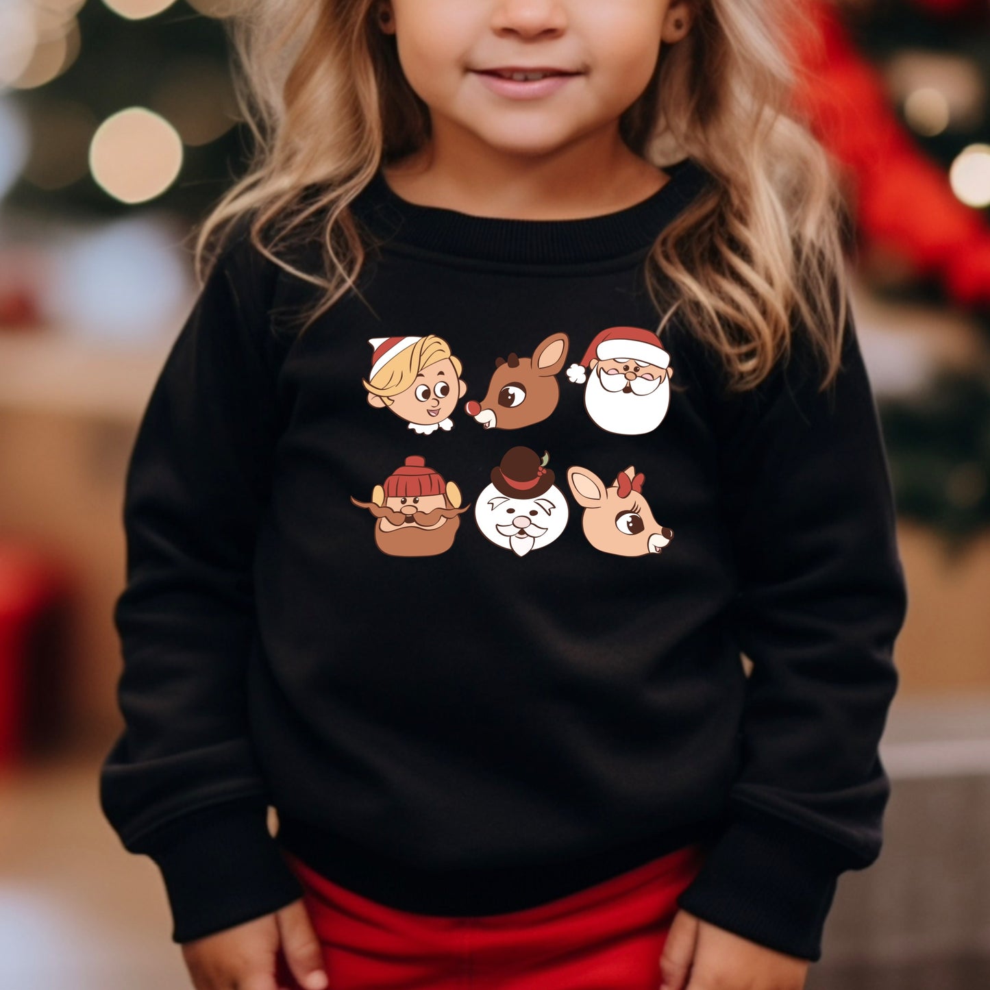 Classic Santa friends Christmas character iron on heat transfer.