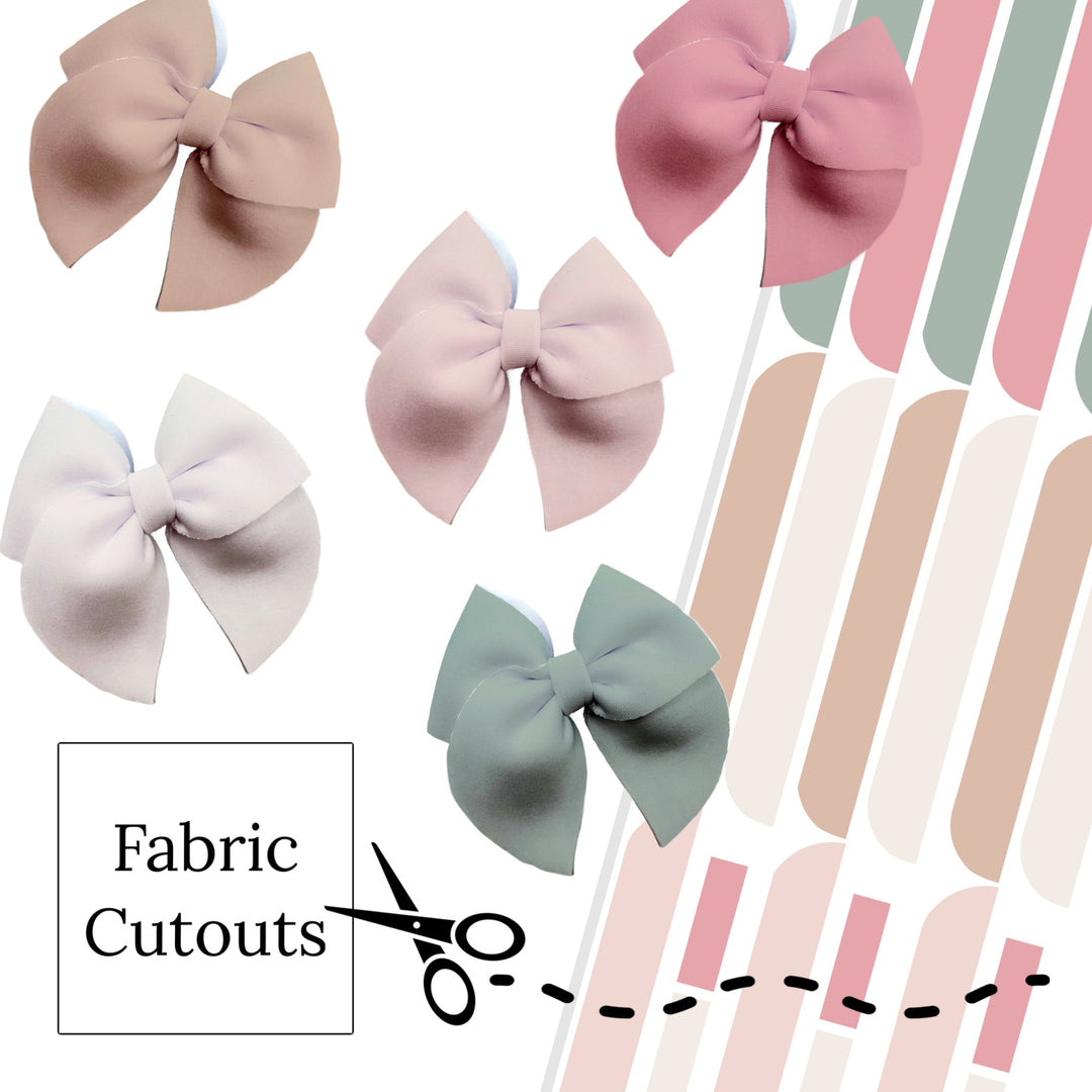 Neutral Tones Solid Sailor Neoprene DIY Hair Bows