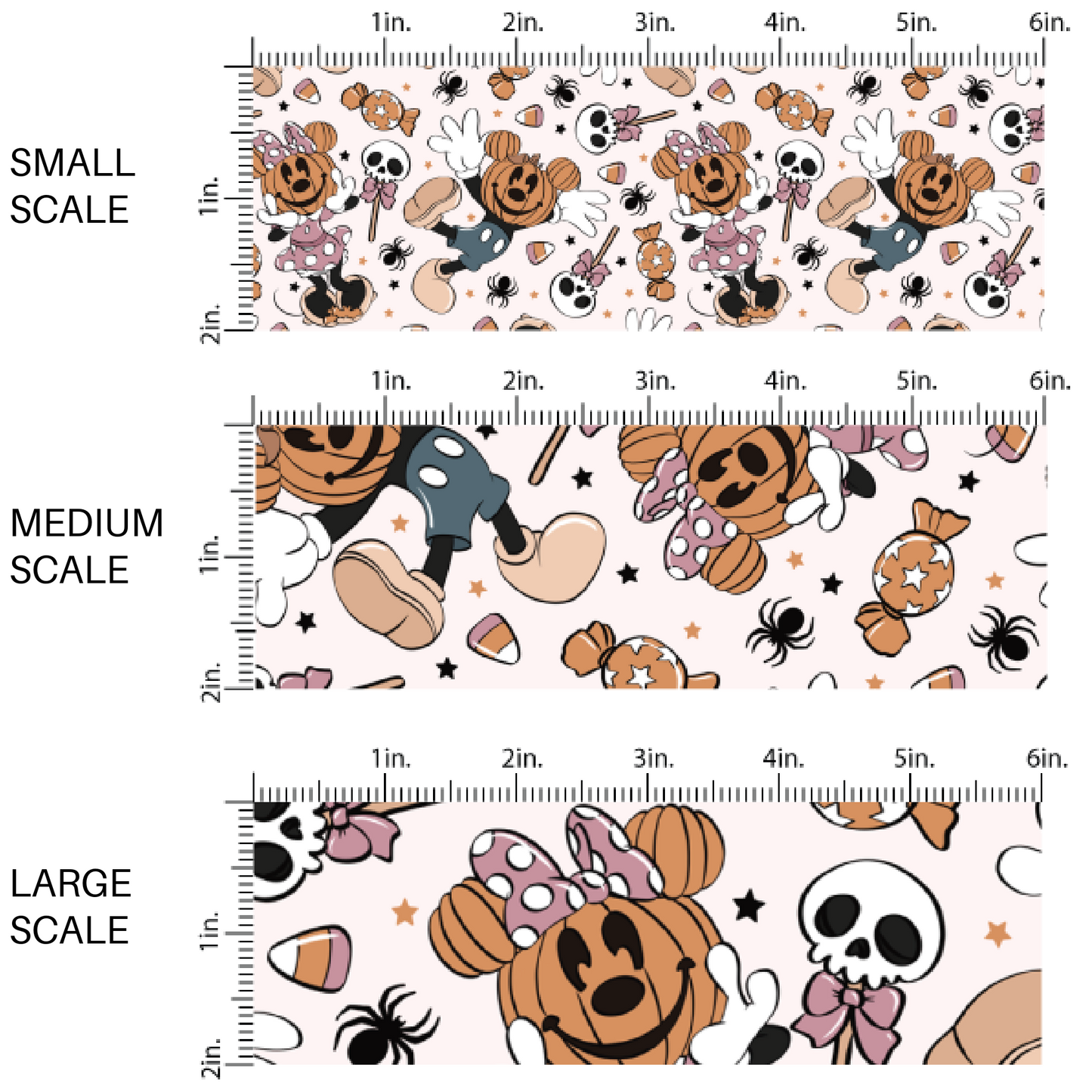 Pumpkin Head Mouse Fabric By The Yard