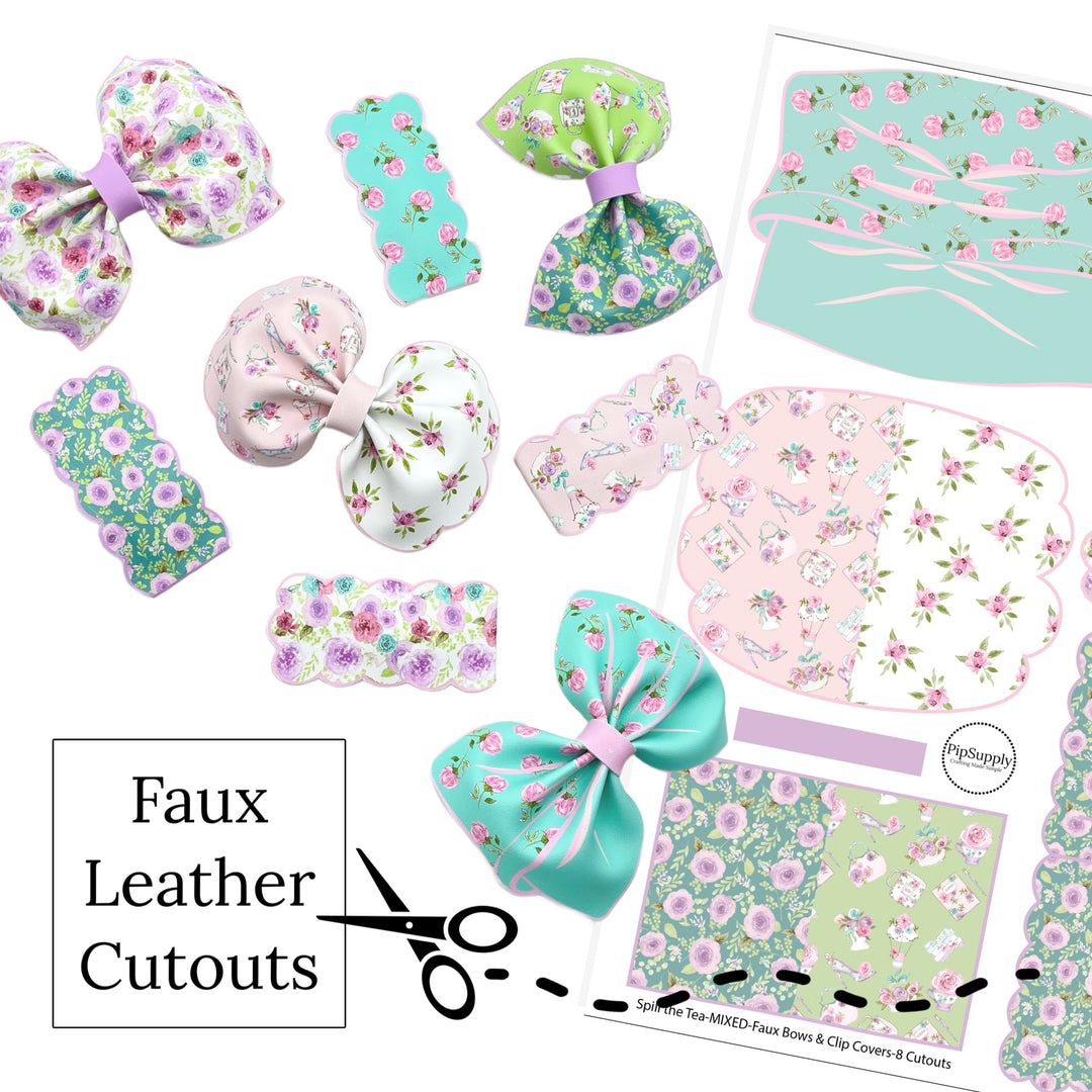 Spill The Tea Faux Leather DIY Hair Bows & Craft Cutouts