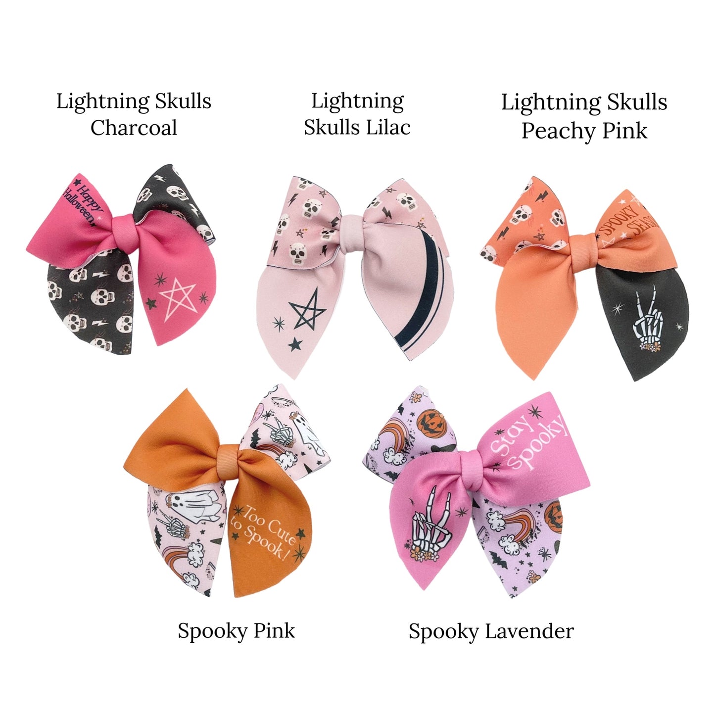 Spooky Skeletons Sailor Neoprene Hair Bows - DIY