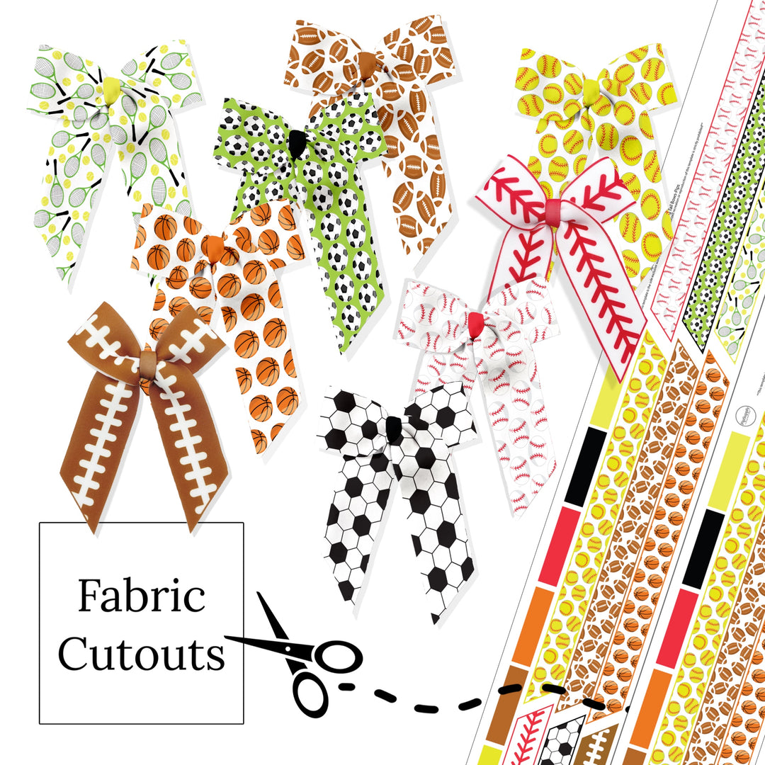 Sports Collection Long Tail Neoprene DIY Hair Bows