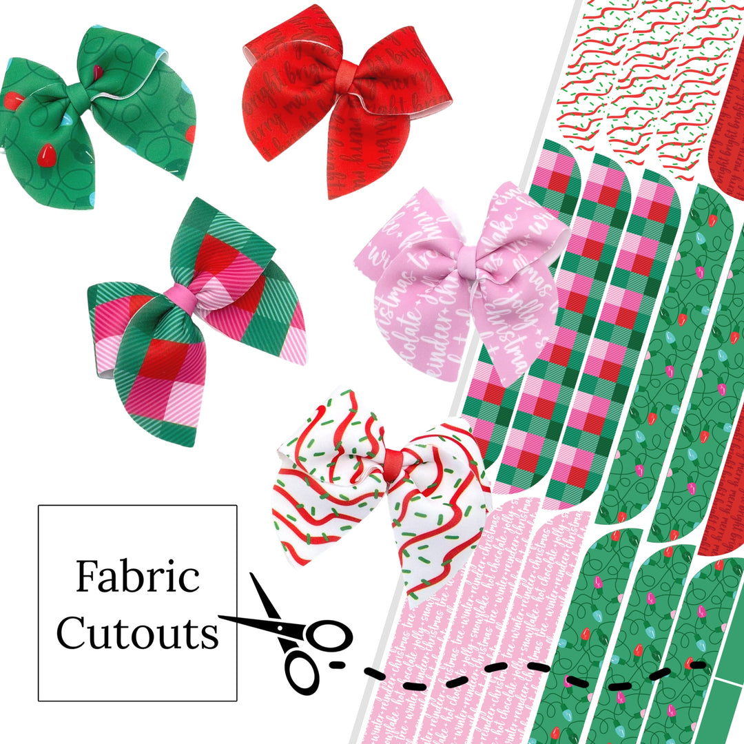 Very Merry Christmas Sailor Neoprene DIY Hair Bows