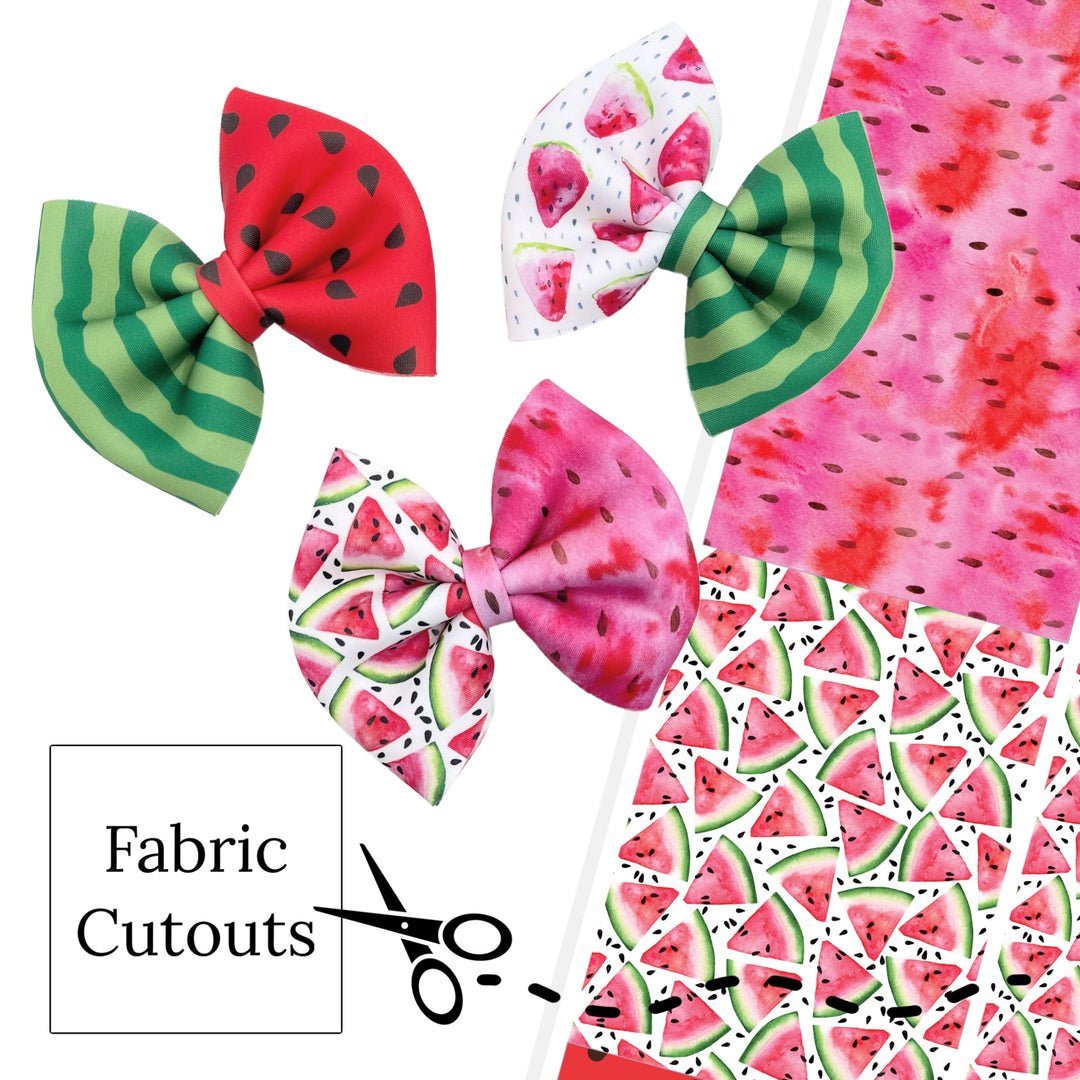 Watermelon Pinch Fabric DIY Hair Bows