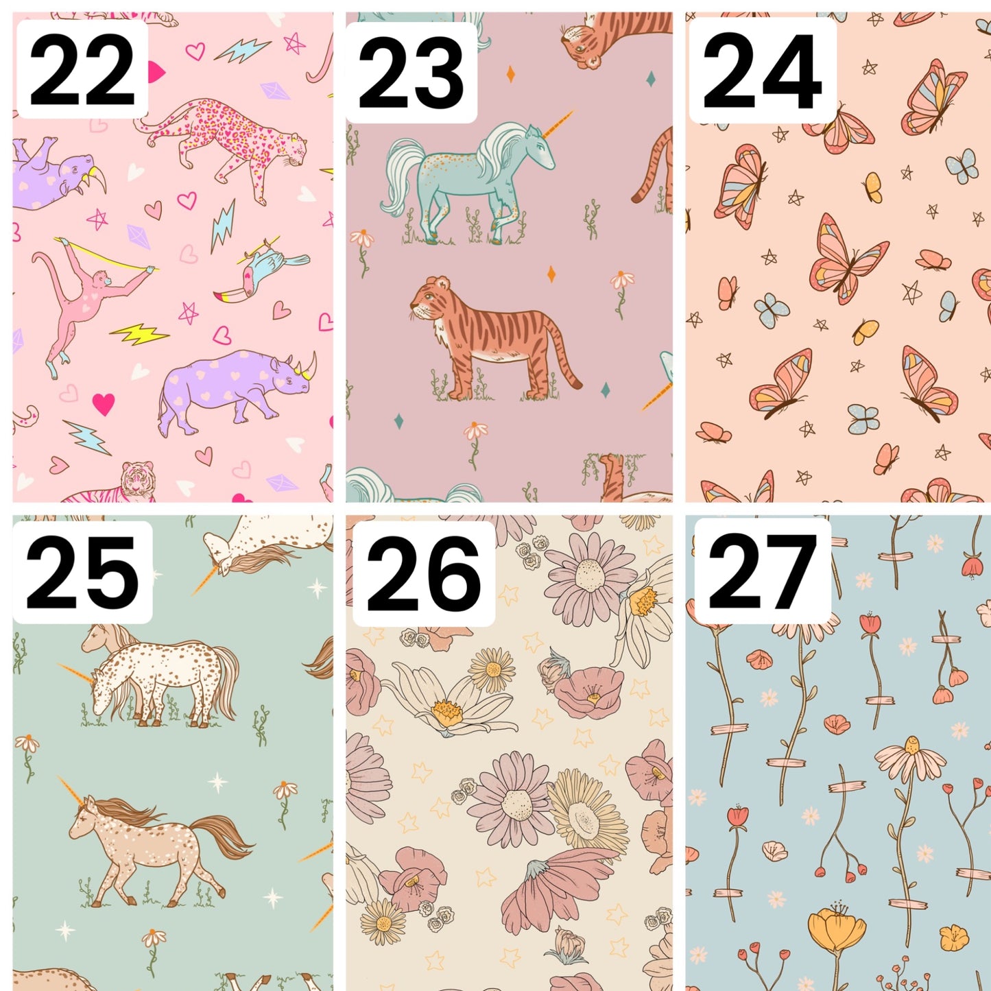 Customized Krystal Winn Mink Blankets numbers 22-27.