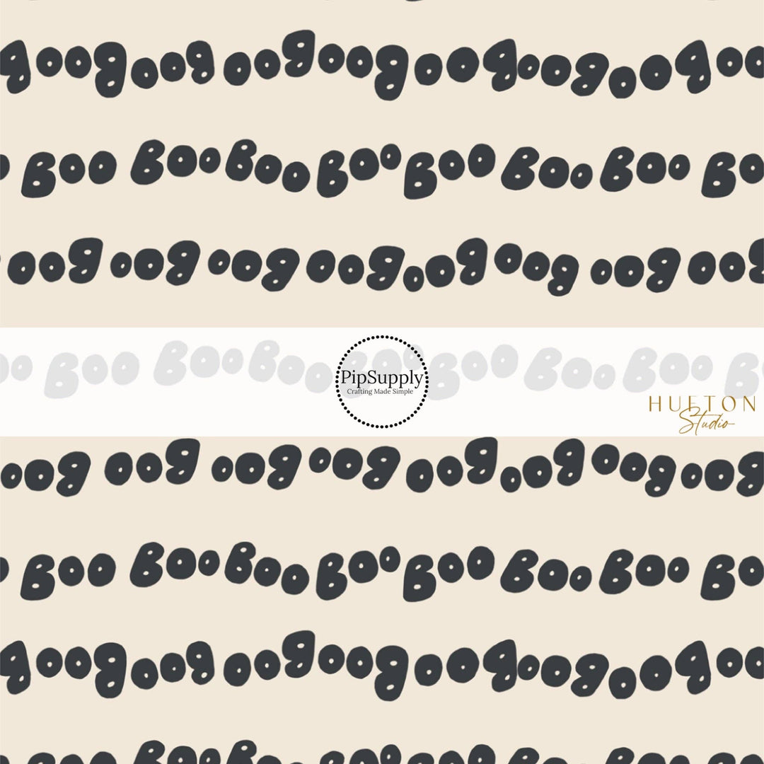 Charcoal Boo Stripes Fabric By The Yard